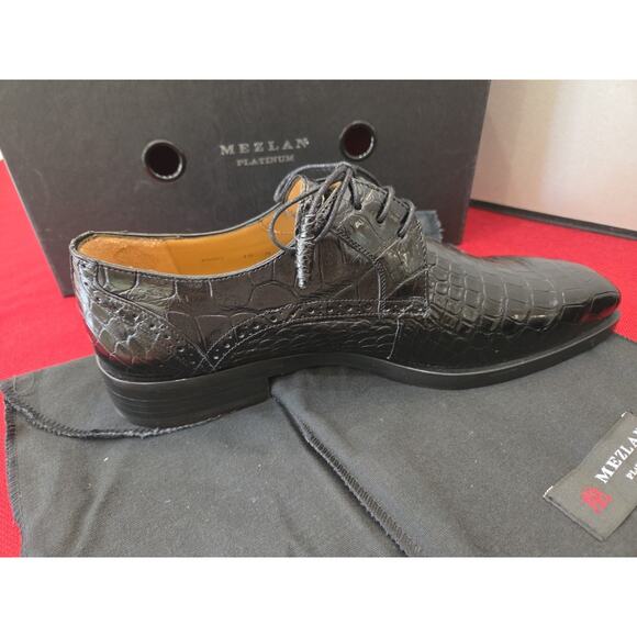 Mezlan Dandy Alligator Lace-Up Forest Black (EX4967-J)